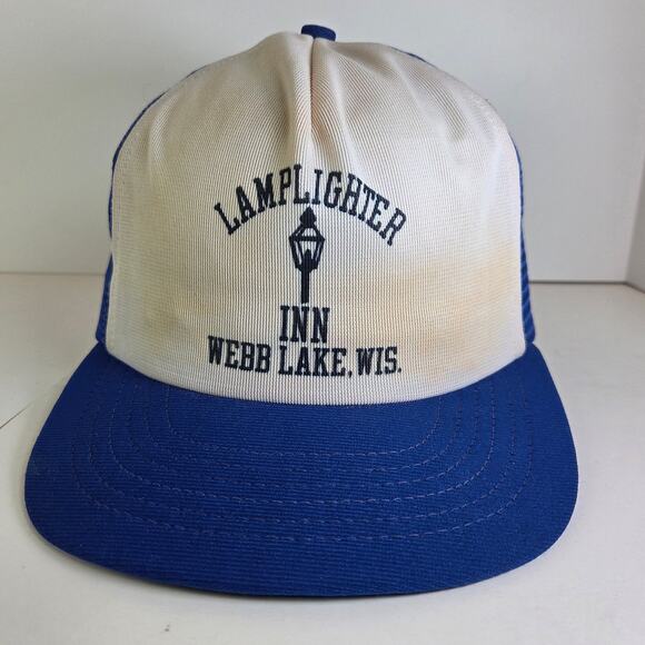 Lamplighter Inn Webb Lake WI Vintage Mesh Trucker Hat Snapback USA - Picture 1 of 11